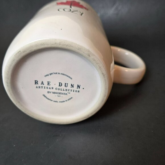 Rae Dunn Artisan Collection COZY Mug Stitched Maple Leaf Autumn 20oz Cup Fall - Picture 6 of 7